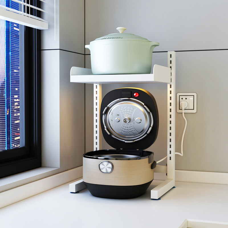 厨房电饭煲置物架台面单层小型高压锅放空气炸锅小尺寸锅具收纳架,厨房/烹饪用具,厨房置物架/置物柜/角架,淘宝优惠券,粉丝福利购,淘宝优惠卷