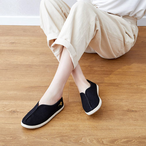 防滑平底布鞋布语堂草药纳底休闲