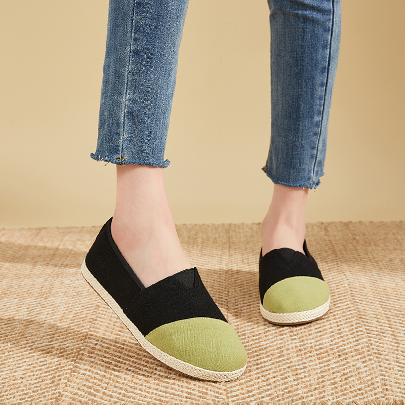 布语堂草药纳底布鞋女夏季新款老北京手工缝制浅口软底一脚蹬单鞋