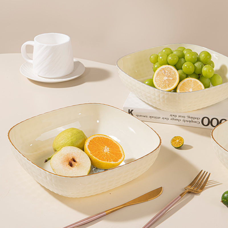 奶油风果盘客厅茶几家用轻奢高档2025新款水果盘高端精致高颜值厚