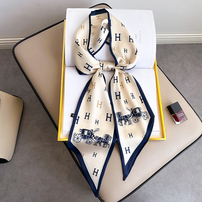 法式大斜角立体丝巾领巾腰带衬衫