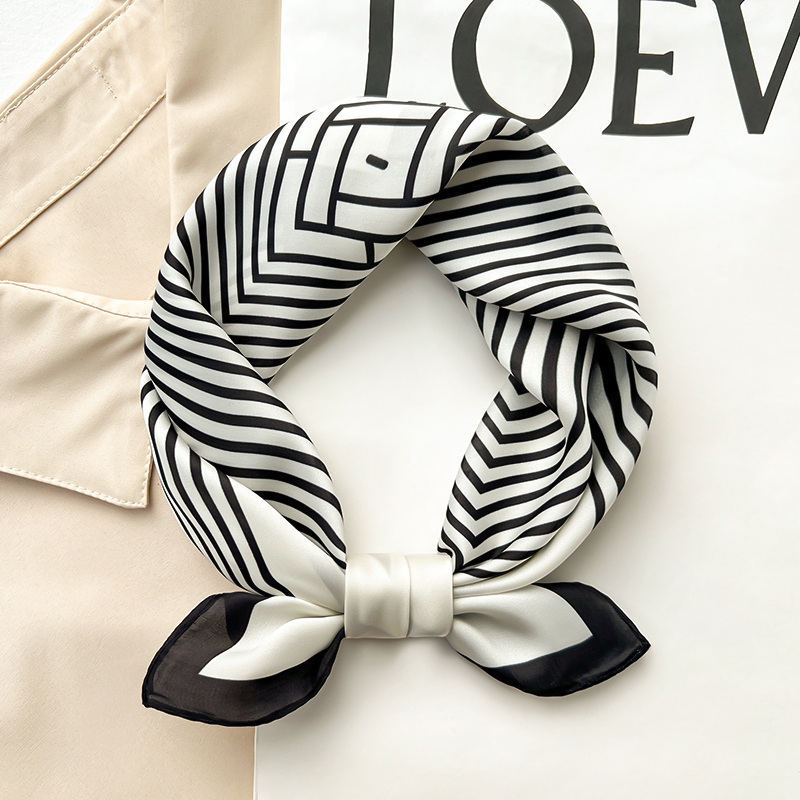 韩版丝巾50搭配衬衫职业银行空姐