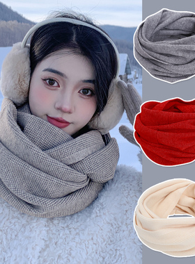 纯灰色针织厚围巾假领子男女生情侣秋冬季护颈椎短小围脖子脖套头