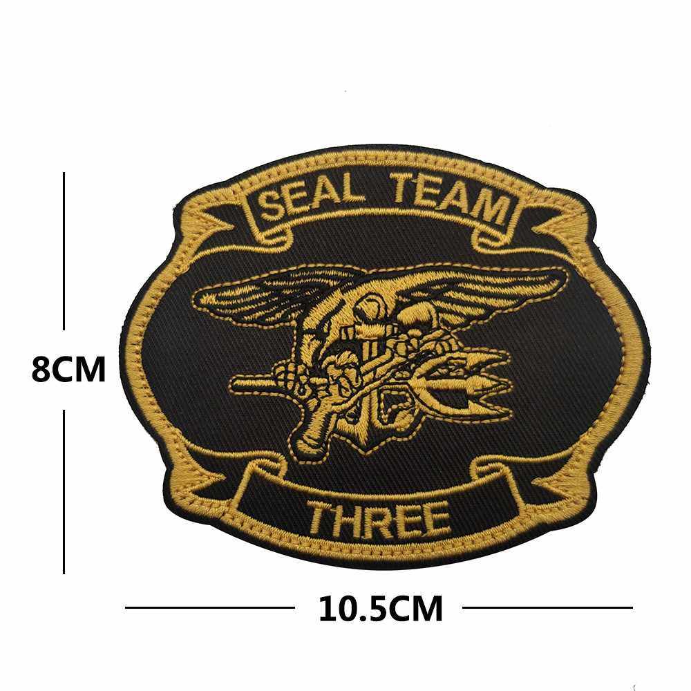 新款直销海客亚马逊货源SEAL TEAM系列10CM大背贴绣花章海豹刺绣