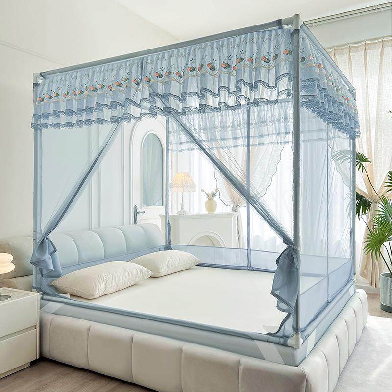 新款直销防摔蚊帐家用卧室1.8m蒙古包婴儿童1米5床笠款2025新款纹