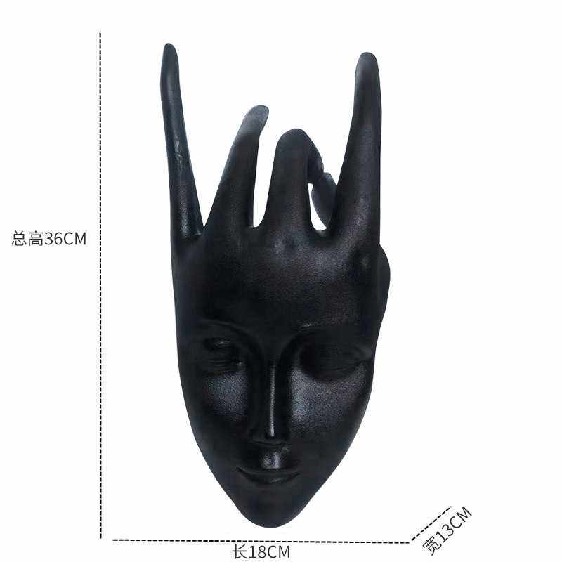 新款直销客厅家居装饰品手指摆件 树脂工艺品电视柜桌面人物人脸,模玩/动漫/周边/娃圈三坑/桌游,面具/头套,淘宝优惠券,粉丝福利购,淘宝优惠卷