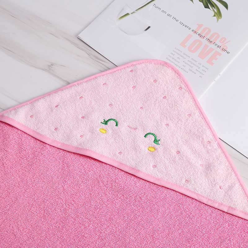 新款直销纯棉浴巾柔软舒适卡通绣花儿童抱被宝宝吸水洗澡巾速干浴