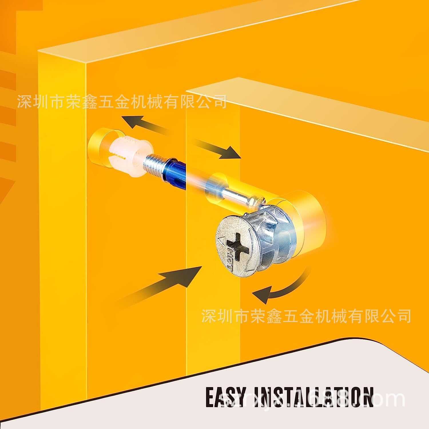 新款直销跨境货源90pcs家具偏心轮凸轮锁三合一家具橱柜桌椅连接