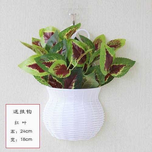 新款直销墙上装饰挂件创意仿真花篮假花挂篮家居客厅壁挂卧室墙壁