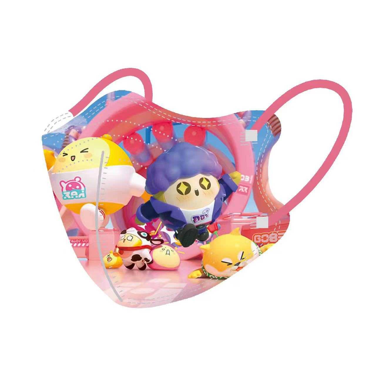 新款直销游戏蛋仔派对儿童口罩独立4D儿童一次性立体口罩幼儿园卡