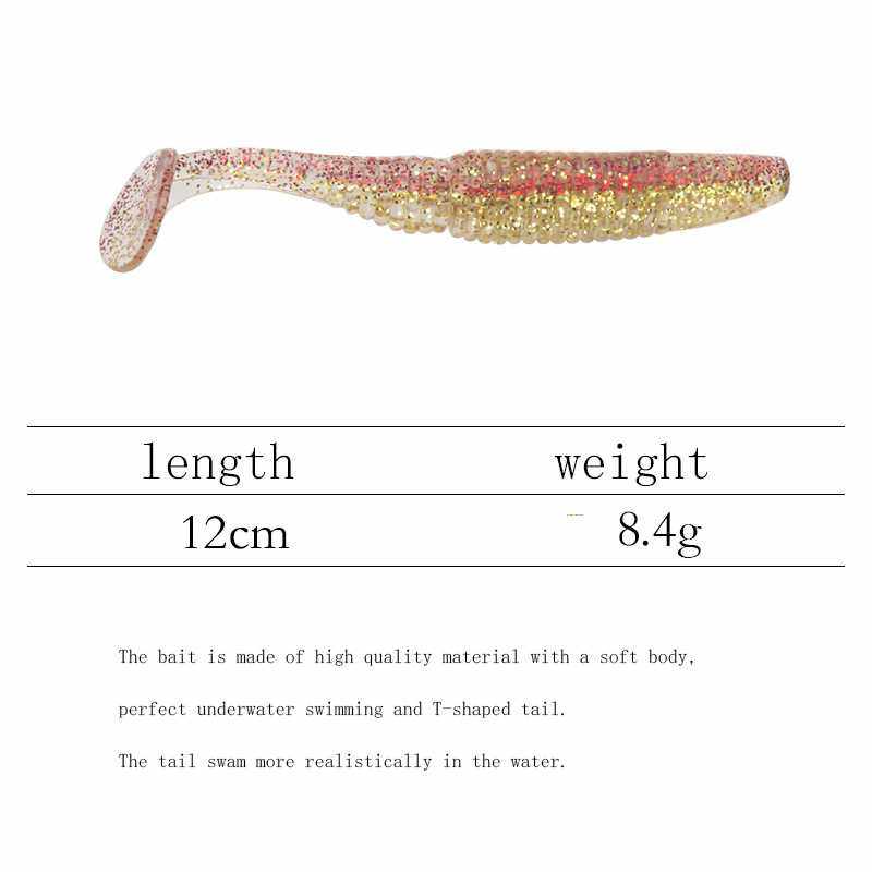 新款直销螺纹T尾双色路亚软饵12cm8.4gt尾软饵夜光鳜鱼鲈鱼假饵拟,户外/登山/野营/旅行用品,路亚饵,淘宝优惠券,粉丝福利购,淘宝优惠卷