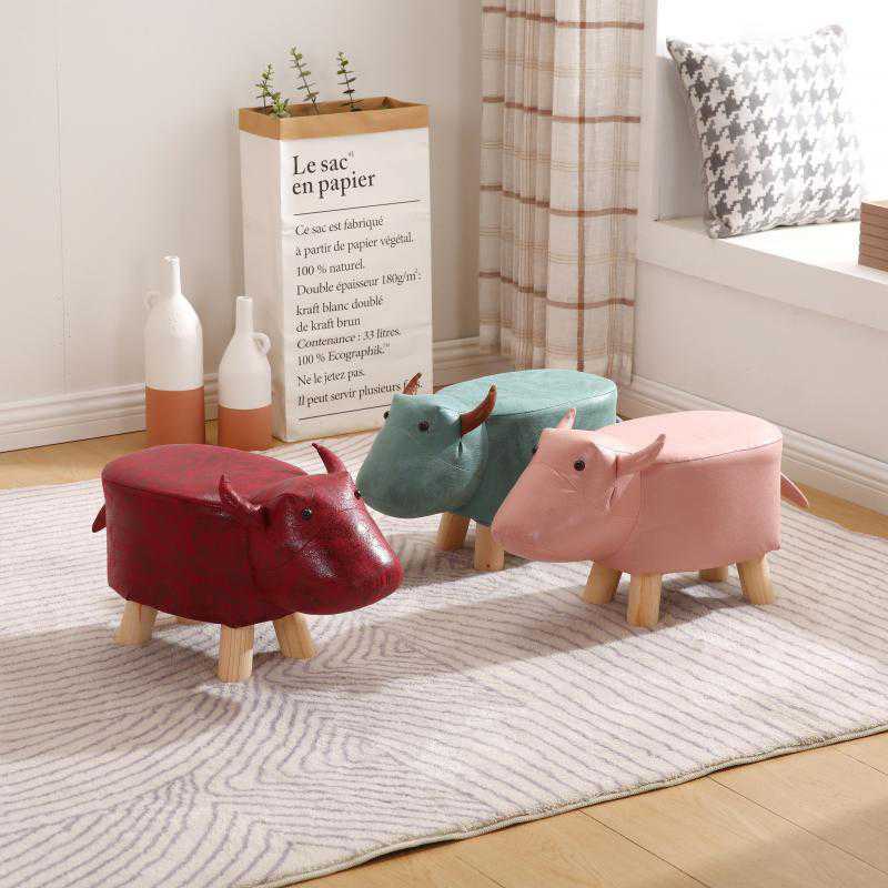 新款直销适用儿童动物凳子家用创意实木矮凳结实耐用小板凳造型可