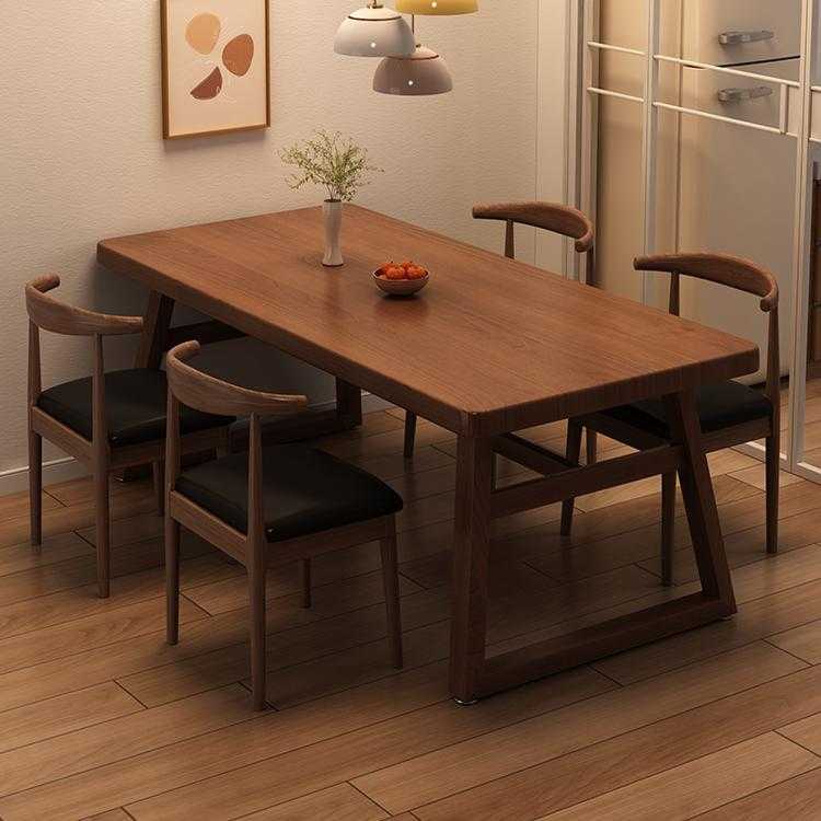 新款直销桌子客厅家用现代简约小户型长方形饭桌餐饮商用快餐店餐