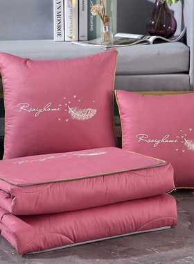 新款直销2025新款13372全mian羽毛款两用抱枕被午休车用靠垫被一