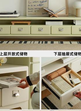新款直销dult0n日式复古电视柜落地客厅家用小户型简约收纳金属装