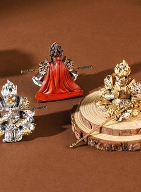 新款直销国潮黑神话悟空手办仿青砂石小摆件创意客厅茶桌装饰茶宠