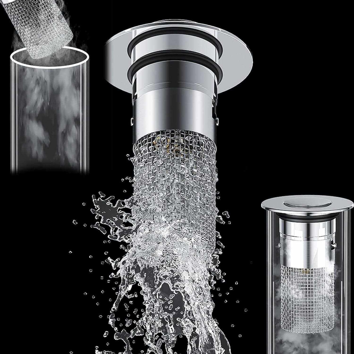 新款直销洗手盆漏水塞子脸盆防堵弹跳过滤网下水器防臭按压式面盆,家装主材,下水器,淘宝优惠券,粉丝福利购,淘宝优惠卷