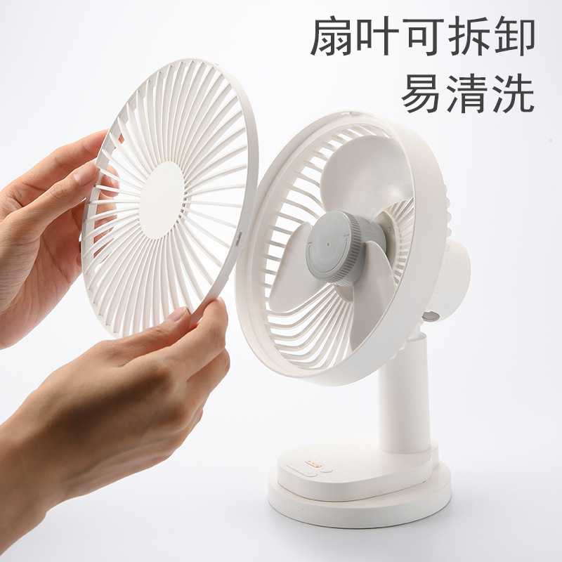 新款直销新款台式桌面风扇摇头办公宿舍创意家用小型充电续航超大