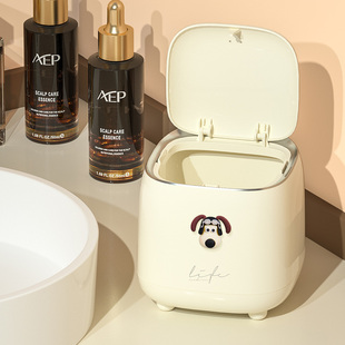 桌面垃圾桶小号迷你可爱按压式家用桌上小型网红卡通杂物桶高颜值