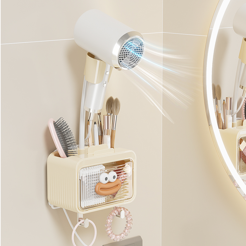 吸盘电风吹置物架壁挂式