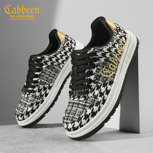 卡宾男鞋2026春季新款时尚休闲鞋男士低帮运动平底百搭布鞋系带鞋