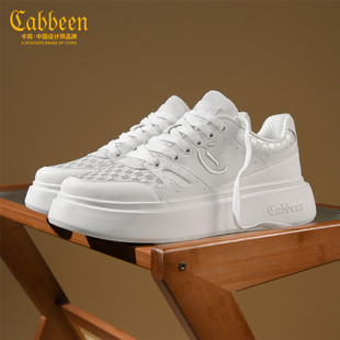 卡宾男鞋2026新款春季厚底增高时尚休闲鞋潮流男士小白鞋运动板鞋