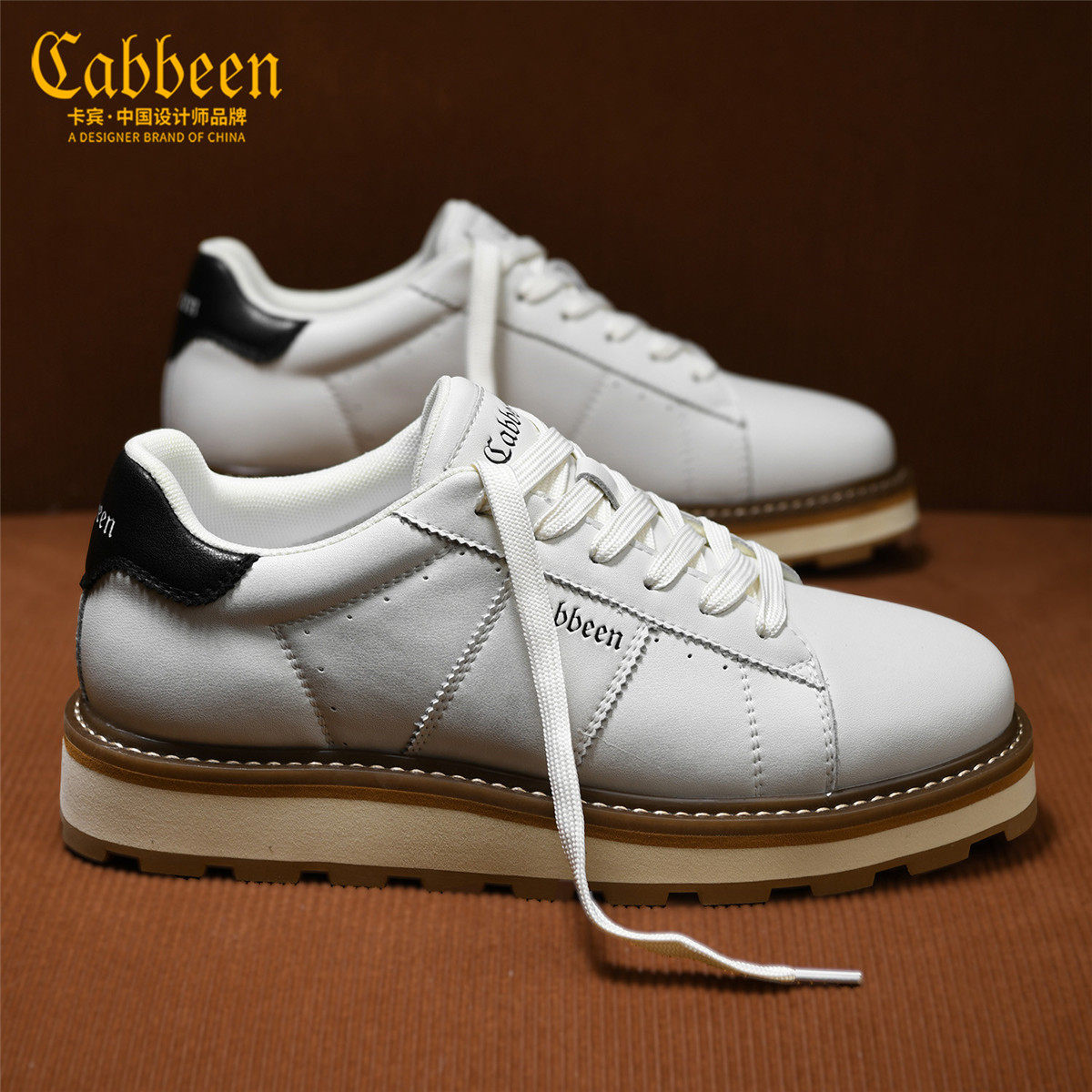 Cabbeen/卡宾官方正品男鞋2026年新款秋季复古皮鞋男士轻奢工装鞋