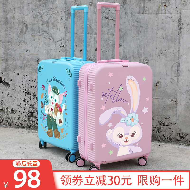 行李箱ins网红新款小兔拉杆箱20可爱涂鸦旅行皮箱子女24寸男学生
