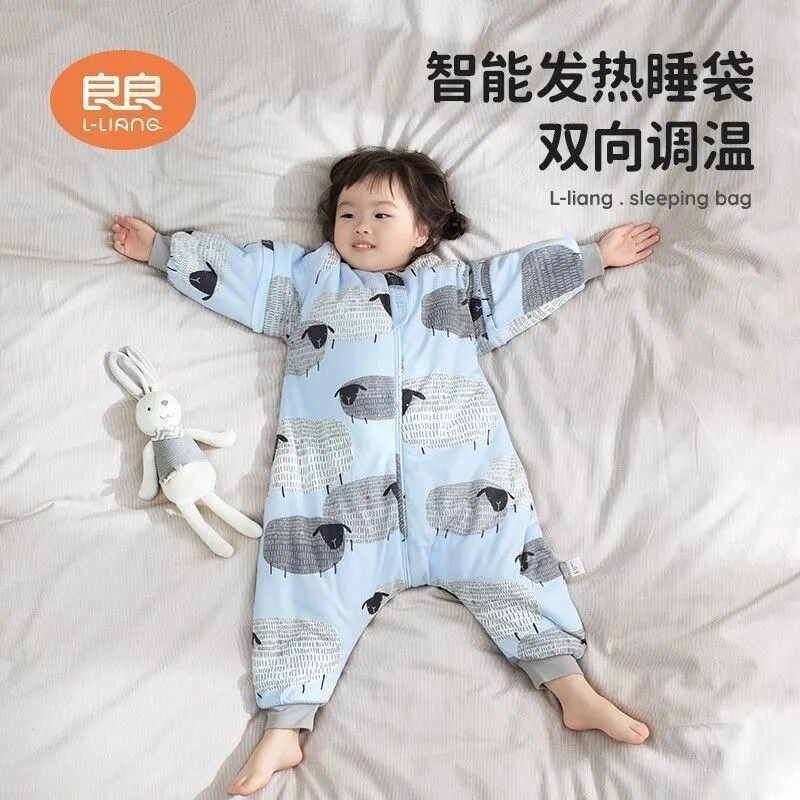良良睡袋婴儿冬加厚婴儿睡袋小月龄冬楠楠童新生儿宝宝防踢被四季