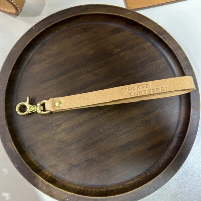 纯手工植鞣牛皮钥匙扣纯铜五金钥匙挂绳手拎绳包包手绳