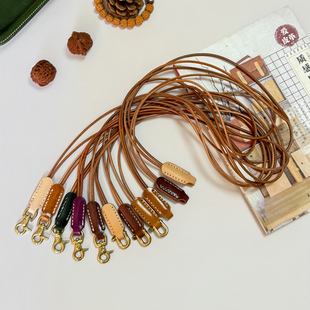 Behfxy帛雲 手机挂绳多功能真皮手绳挂脖绳 纯铜牛皮绳挂包挂配饰