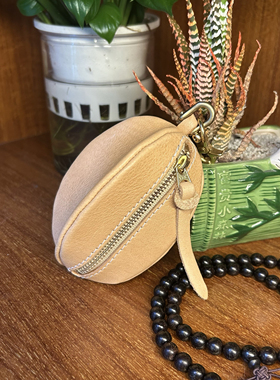 Behfxy帛雲 mbox植鞣牛皮手工植鞣牛皮文玩收纳包 便携核桃手串袋