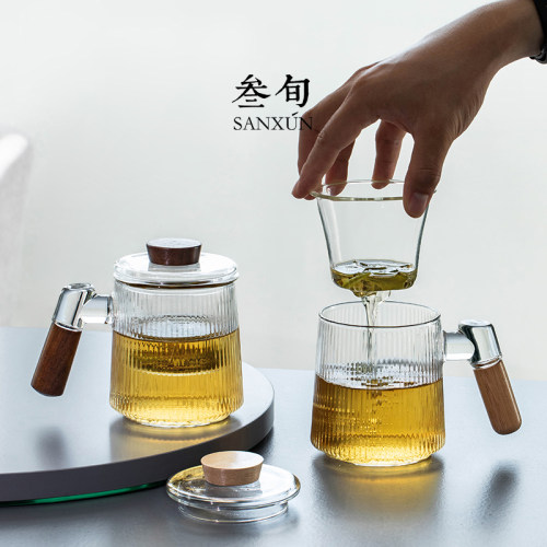 叁旬玻璃杯茶水分离男女简约日式