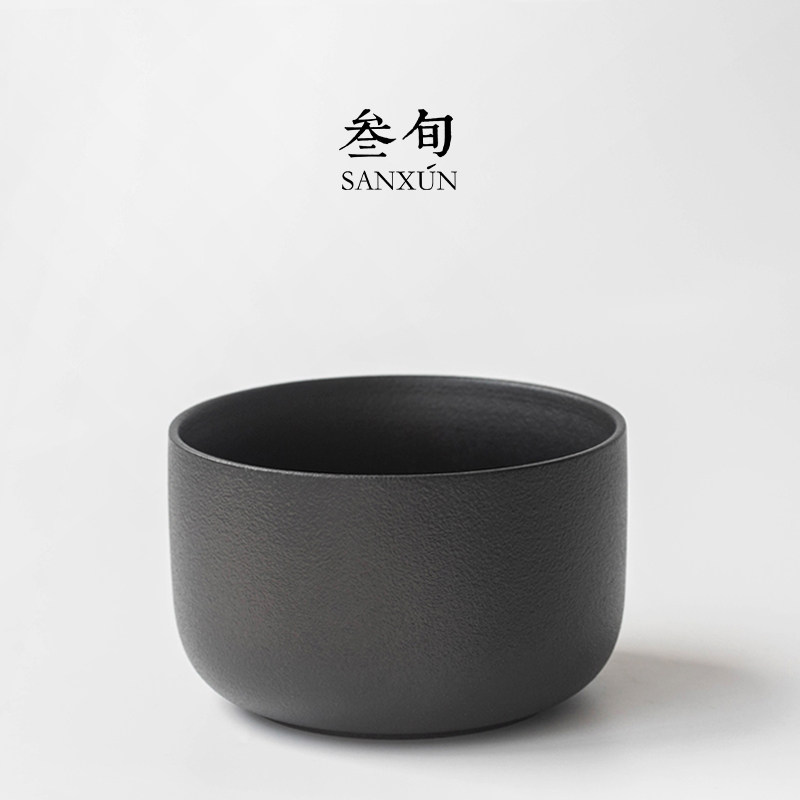 叁旬黑陶茶洗小号笔洗建水水盂图片