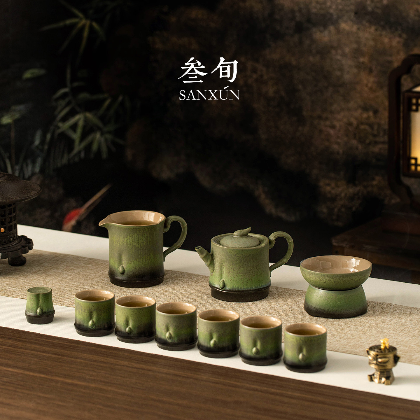 叁旬节节高升泡茶壶茶杯功夫茶具套装轻奢高档家用喝茶专用泡茶具,餐饮具,功夫茶具,淘宝优惠券,粉丝福利购,淘宝优惠卷