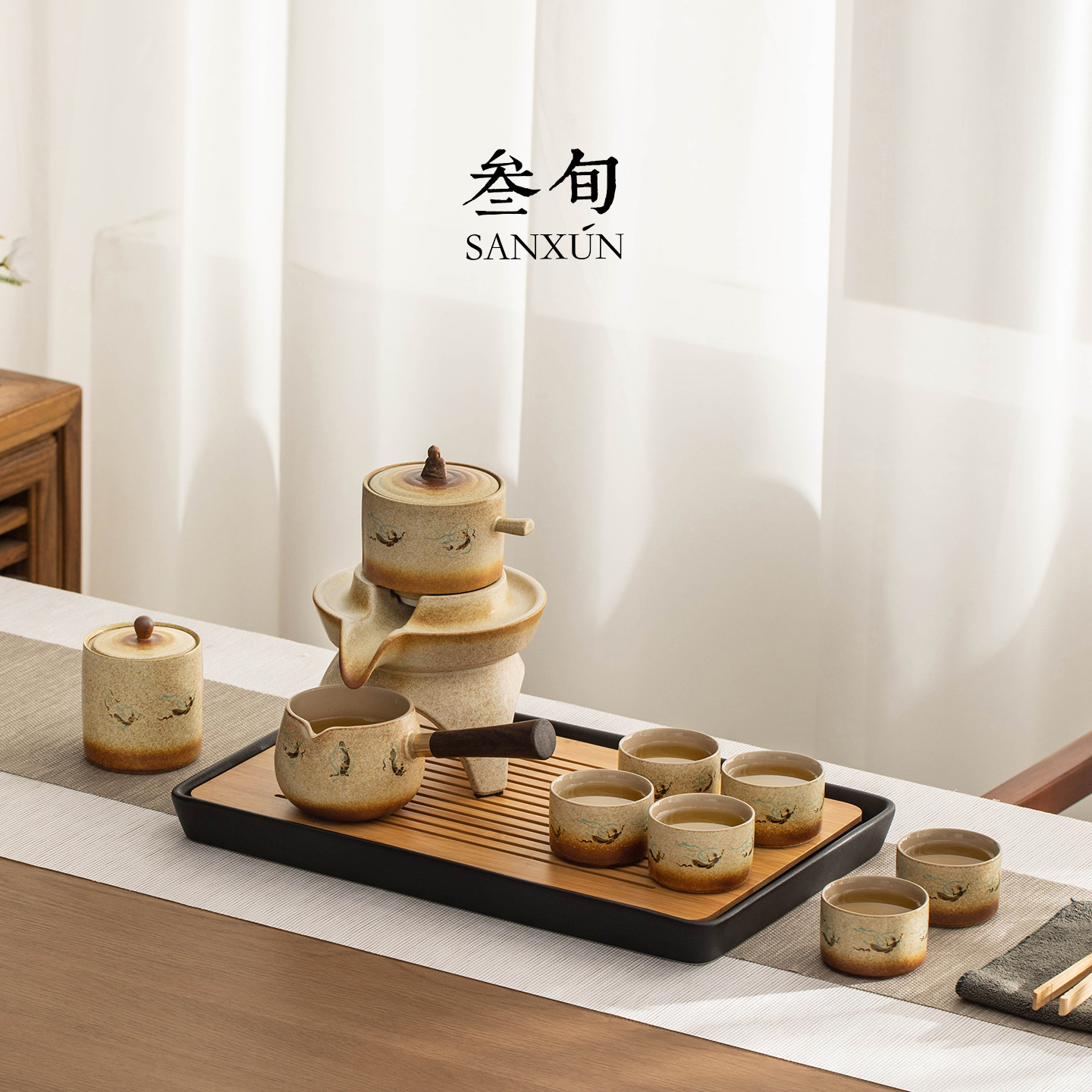 叁旬敦煌飞天自动功夫茶具套装