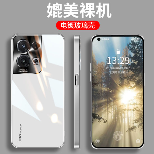 适用opporeno8手机壳保护套玻璃