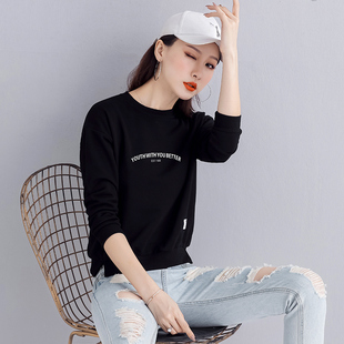 超火cec卫衣女宽松韩版2019秋装新款圆领套头慵懒风洋气上衣潮ins