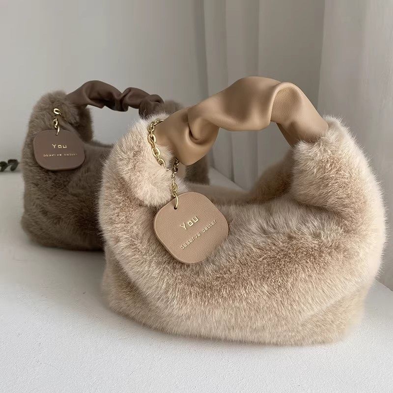 不掉毛秋冬毛绒手提包女高级感仿兔毛毛毛包不掉毛毛茸茸斜挎包,箱包皮具/热销女包/男包,腋下包,淘宝优惠券,粉丝福利购,淘宝优惠卷