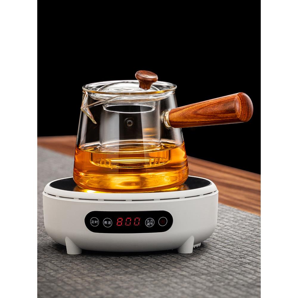新款小型个人煮茶器加厚防爆玻璃茶壶泡茶烧水小青柑壶电陶炉茶具
