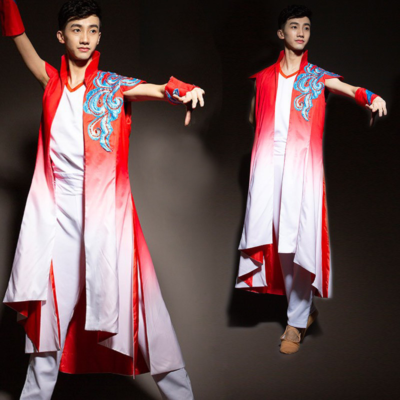 古典现代舞表演服青春文艺男女款当代舞飘逸开场舞演出服舞蹈服装