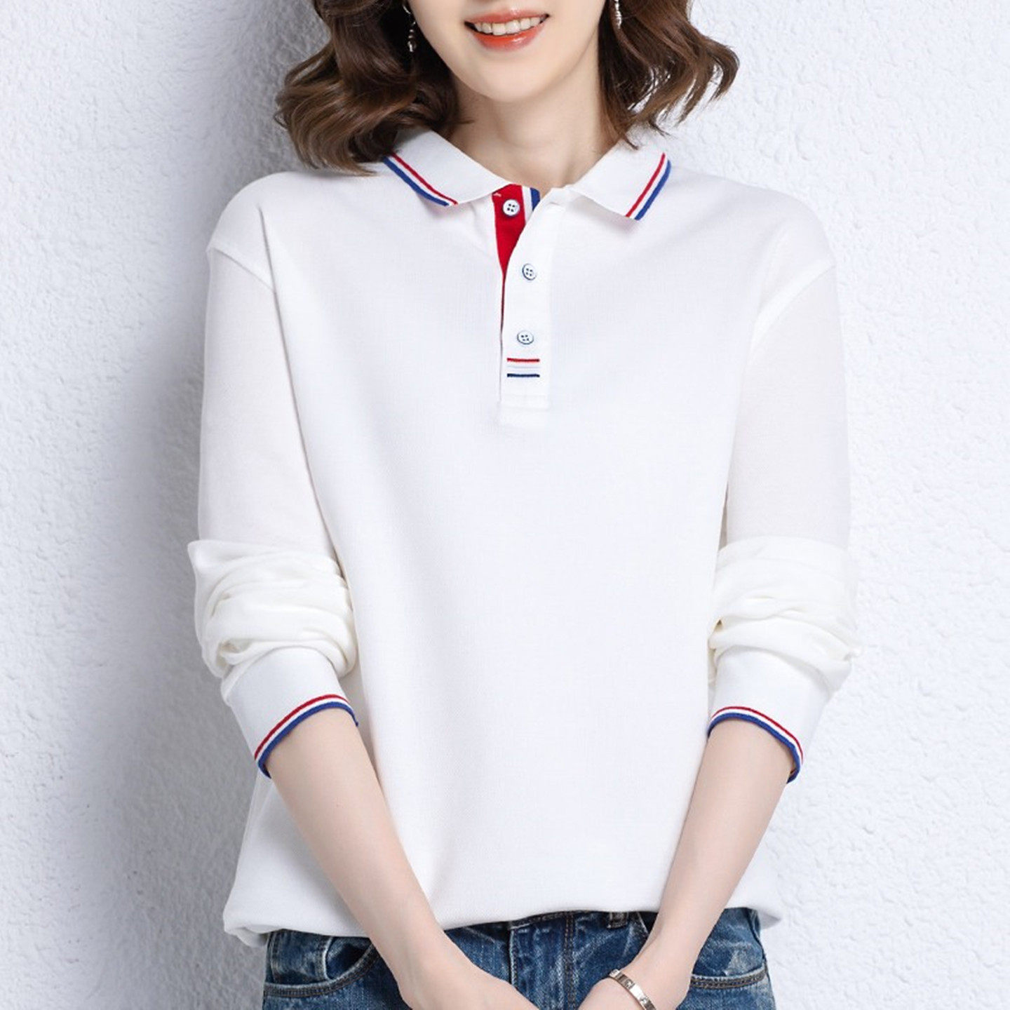 长袖t恤定制印字logo工作服男女