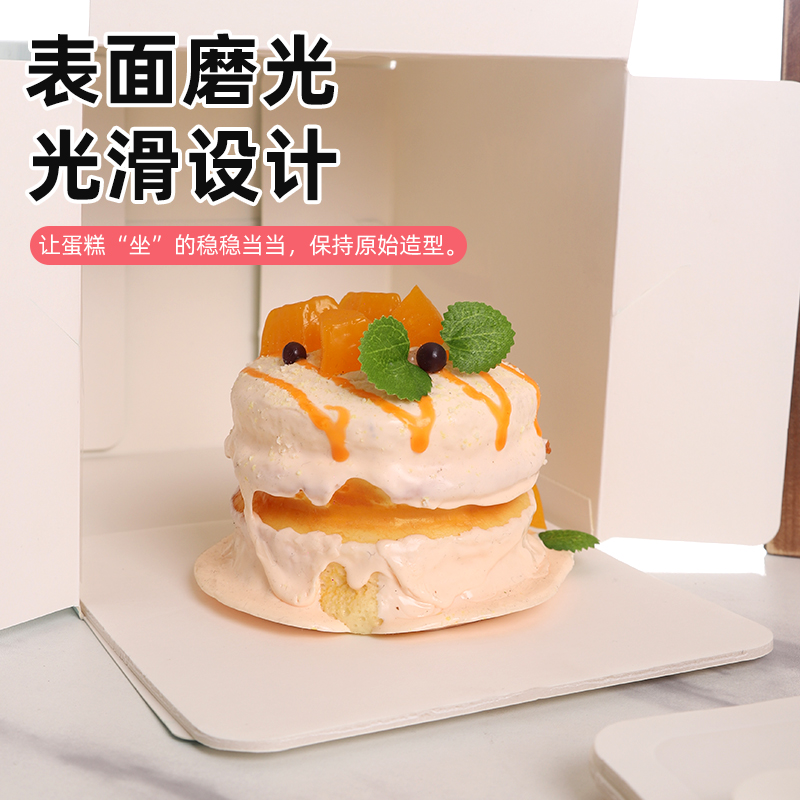4寸5寸蛋糕内垫 烫金手提草莓四寸蛋糕盒底慕斯3格蛋糕卷底托50个