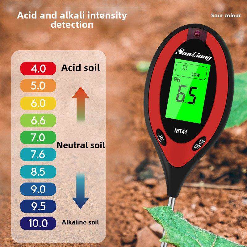 日本三量高精度土壤检测仪测土壤湿度ph值测试仪酸碱度花盆湿度计