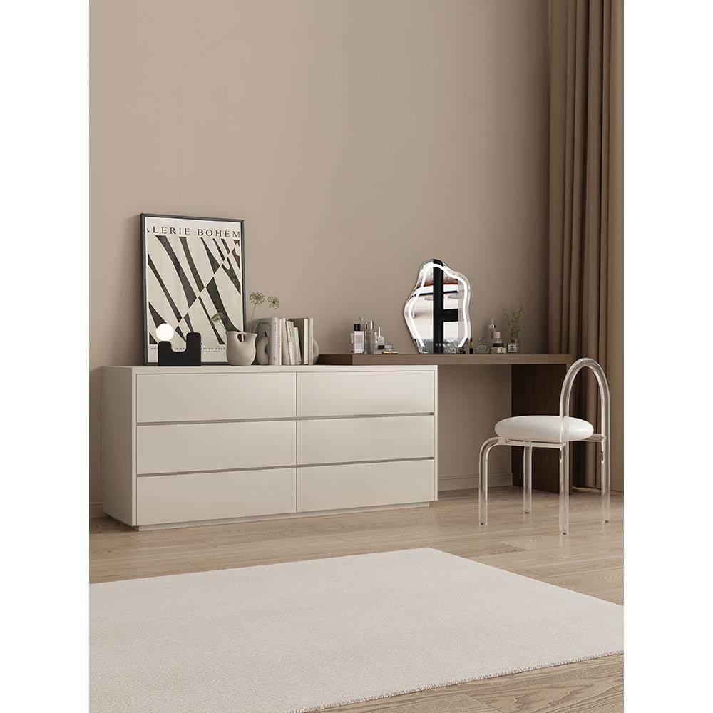 斯堪的纳维亚梳妆台收纳柜集成卧室Wabi-Sabi风格流行床头柜伸缩