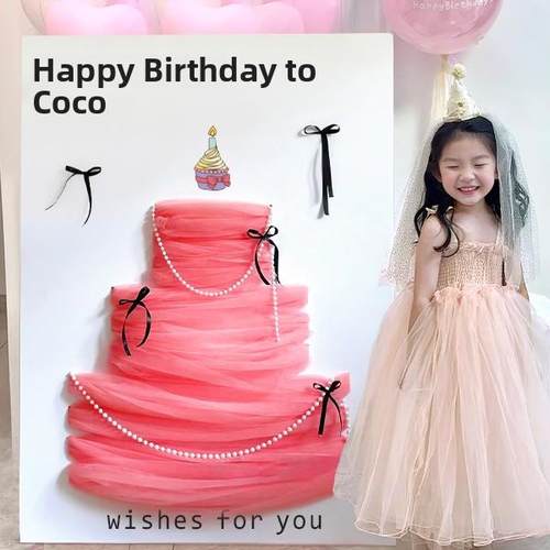 小红薯同款生日场景布局装饰网饼Kt板欢迎卡照片入住背景板