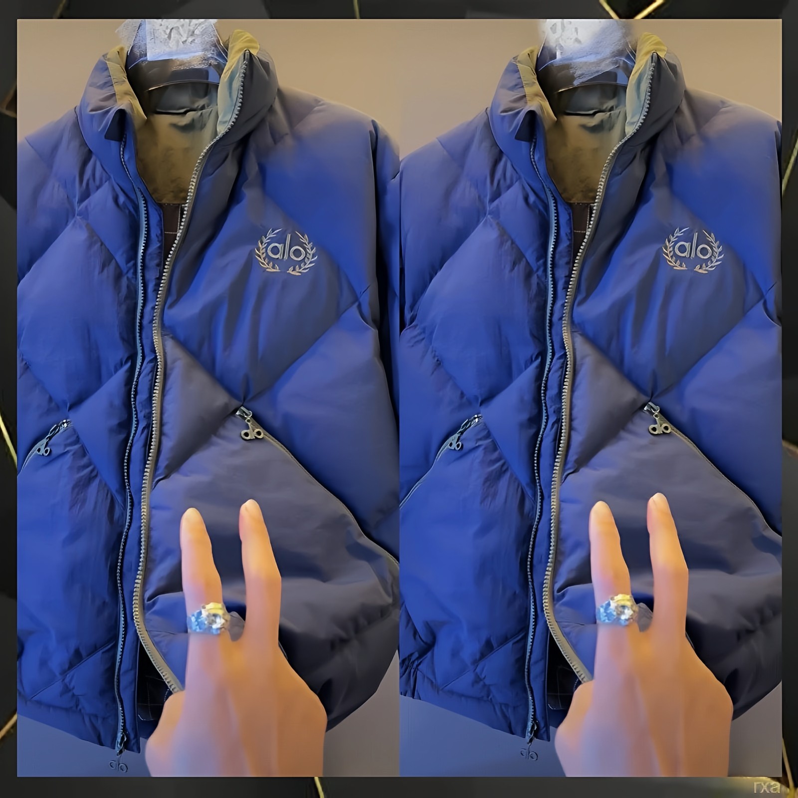 冬装alo男士上衣男装棉衣男款高级感立领轻奢外套棉服休闲百搭潮