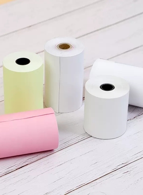 德佟DP30S标签机80mm宽热敏小票纸地磅单收银纸蓝色红色黄色彩色