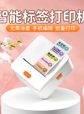 德佟P1标签机打印纸马卡龙色系不干胶贴纸幼儿园学生书本水杯彩色防水姓名贴自粘名字贴蓝牙手持便签打印机
