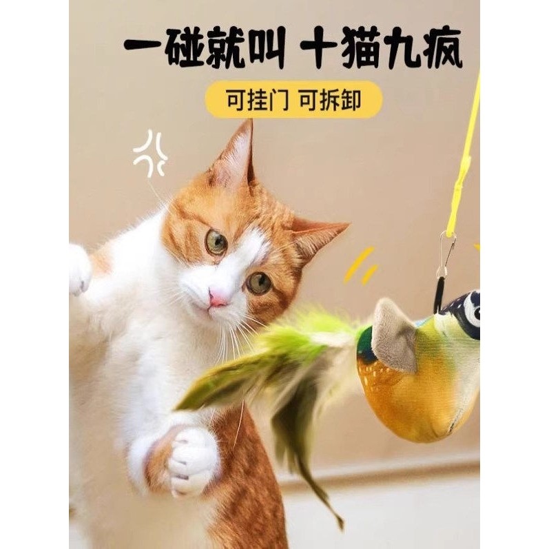 猫玩具会叫仿真小鸟发声自嗨解闷神器小猫逗猫棒猫咪咬绳宠物用品,宠物/宠物食品及用品,逗猫棒,淘宝优惠券,粉丝福利购,淘宝优惠卷
